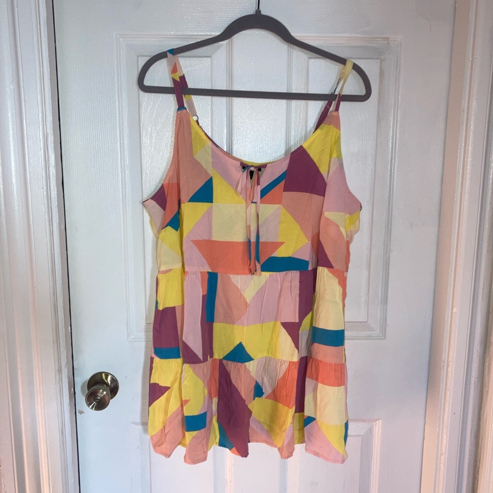 Torrid Geometric Tiered Blouse
